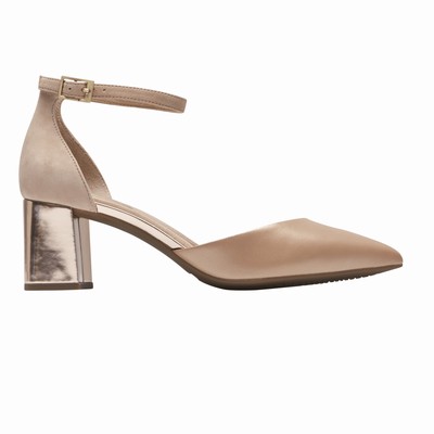 Rockport Total Motion Salima-Strap Heels Damen Beige YSU-549061